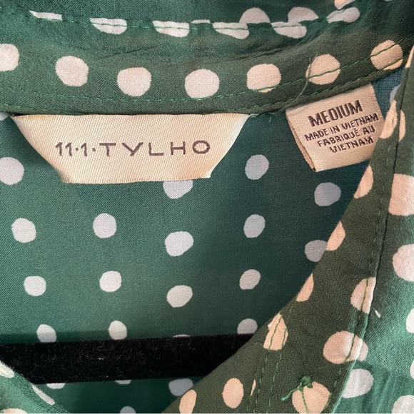 Sleeveless Green w/ polka dots dress purchased from Anthroplogie - Picture 6 of 7